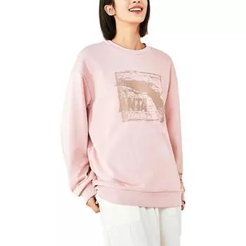 Anta Удобная повседневная толстовка с круглым вырезом унисекс Sulfur-Mist-Pink 952438701-3 XS