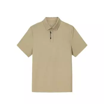 Anta Удобная Простая Универсальная Однотонная Повседневная Дышащая Футболка-поло с коротким рукавом Мужские топы Крутой хаки 952527118-3 S