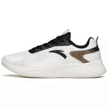 Anta Удобные амортизирующие нескользящие износостойкие дышащие низкие кроссовки для бега мужские кроссовки белые черные 112215571-5 44.5