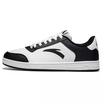 Anta Удобные нескользящие прочные низкие кроссовки для скейтбординга мужские кроссовки черные белые 912348067-6 42