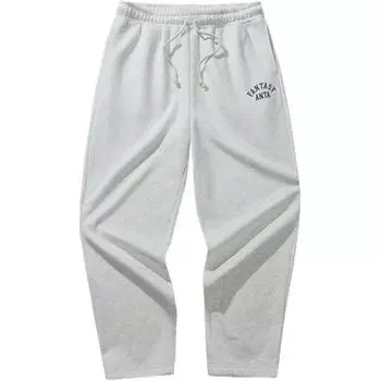 Anta Удобные Повседневные Простые Свободные Прямые Флисовые Трикотажные Спортивные Штаны Мужские низы Серый 952448305-2 3XL