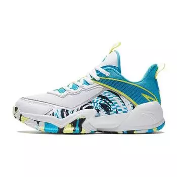 Anta Удобные универсальные износостойкие низкие детские баскетбольные кроссовки с защитой от ударов Детские кроссовки Белые Синие Желтые A312331142-2 38