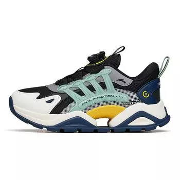 Anta Удобные универсальные низкие детские кроссовки для бега Детские кроссовки Черный Зеленый Белый 312218805-4 37