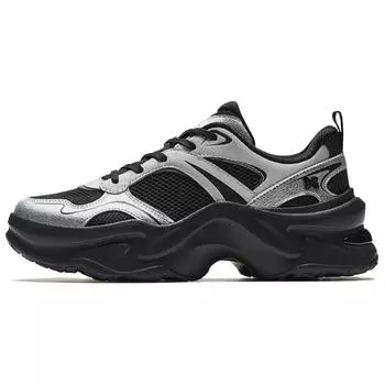 Anta Удобные Универсальные Прочные Легкие Кроссовки Папы Женские кроссовки Черные Серебристые 922528821-4 35.5