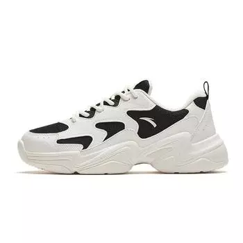 Anta Удобные универсальные прочные повседневные туфли с низким верхом женские кроссовки бежево-черные 922348822-3 36.5