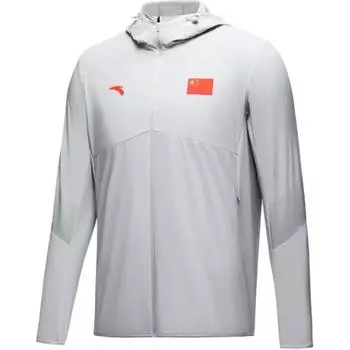 Anta УФ-защита Быстросохнущая ветровка с капюшоном унисекс Верхняя одежда Mud-Lime 452330107-1 L