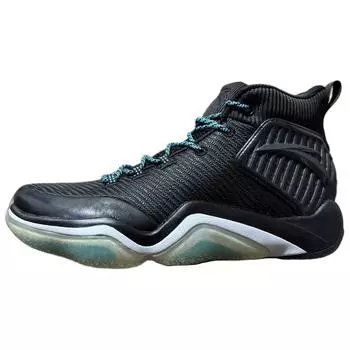 Anta UFO 1.0 Versatile Fashion Non-Slip Warm Quick-Dry High-Top Basketball Shoes Men sneaker Black Blue 11911609-2 41