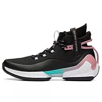 Anta UFO 2.0 Irregular High-Top Basketball Shoes Men Sneakers Black Pink White 11911620-1 40