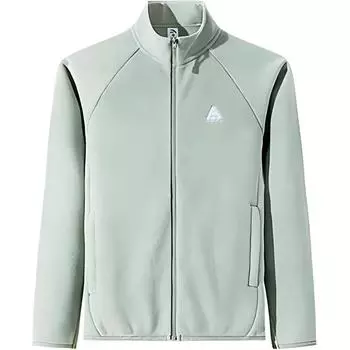 Anta Уличная серия Однотонная куртка на молнии со стойкой воротником Удобная Дышащая Универсальная Повседневная куртка Женская куртка Зеленый 962446702-8 S