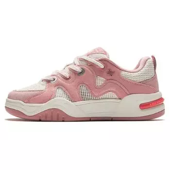 Anta Универсальные повседневные прочные дышащие низкие кроссовки для скейтбординга серии Lifestyle, женские кроссовки розового и белого цвета 122428061-2 36