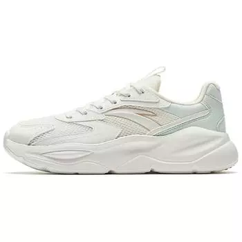 Anta Unrestrained Series Comfortable Versatile Wear-Resistant Rebound Shock Absorption Low-Top Casual Shoes Women sneaker White Blue 922528833-3 38