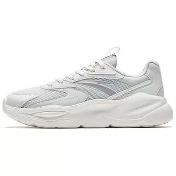 Anta Unrestrained Series Trendy Versatile Wear-Resistant Rebound Shock Absorption Low-Top Casual Shoes Women sneaker White Blue Purple 922528833-2 39