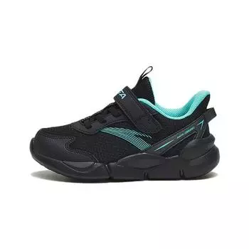 Anta Velcro Low Top Kids Running Shoes Kids sneaker Black Blue A312249935H-3 28
