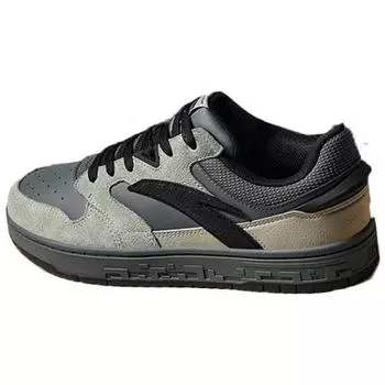 Anta Versatile Casual Lightweight Comfortable Slip-Resistant Wear-Resistant Low-Top Skate Shoes Men sneaker Gray Black 112418051-4 40