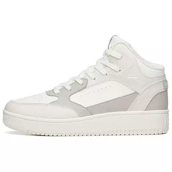 Anta Versatile Casual Wear Durable High-Top Skate Shoes Men Sneakers White Gray 912238013-3 39