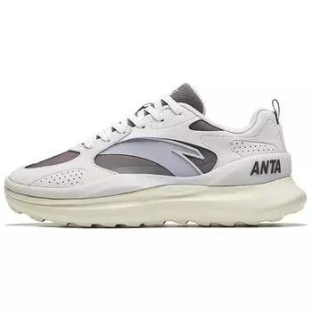 Anta Versatile Simple Durable Lightweight Low-Top Casual Shoes Women sneaker Gray Brown 922438807-2 35.5