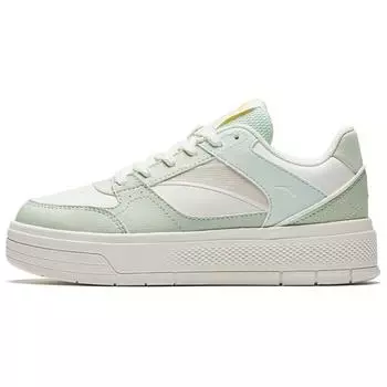 Anta Versatile Simple Wear-Resistant Non-Slip Low-Top Skate Shoes Women sneaker Green White 922418061-8 38