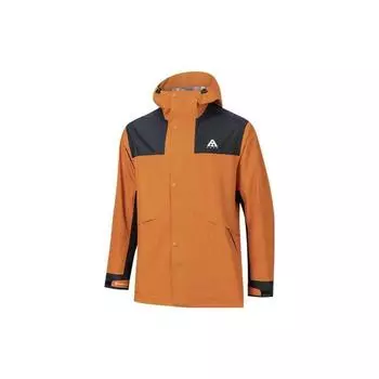 Anta Водонепроницаемая куртка с капюшоном и длинными рукавами с логотипом Color Block, куртка унисекс, янтарно-желтая 952317601-3 XL