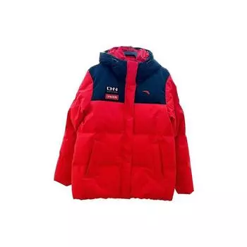 Anta Водонепроницаемая теплая куртка-пуховик Color Block, мужская верхняя одежда, классика-красный 162347939-3 L