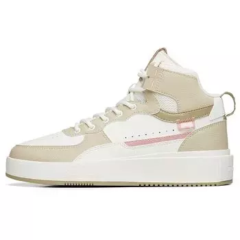 Anta Высокие нескользящие прочные кроссовки для скейтбординга женские кроссовки белые желтые 922238011-11 38