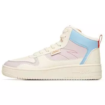 Anta Высокие скейт-кеды женские туфли белые фиолетовые 922038010-4 35.5