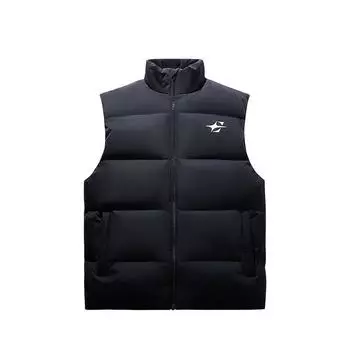 Anta Warm Stand Collar Windproof Vest Men Vests Basic-Black 952441902-3 M