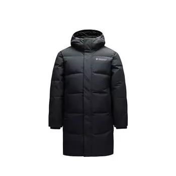 Anta Warm Thick Mid-Length Hooded Down Jacket Men Outerwear Basic-Black 152517922R-3 3XL