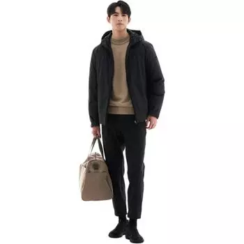 Anta Water-Resistant Hooded Down Jacket Men Jackets Basic-Black 952447906-3 XL