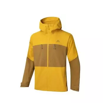 Anta Water Shell Jacket Earth Shell 2.0 Hard Shell Waterproof Outdoor Hooded Jacket Men Jacket Yellow Brown 952437607-2 3XL