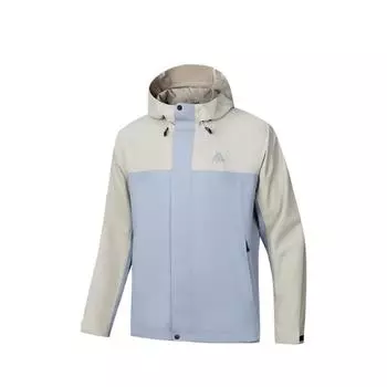 Anta Water Shell Jacket TD Earth Shell 2.0 Windproof Waterproof Breathable Outdoor Hooded Jacket Men Jackets Fog-Gray 952437617-6 M