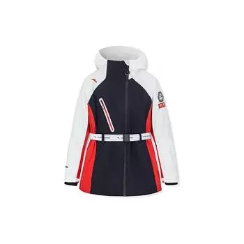 Anta Waterproof Breathable Hooded Ski Jacket Women Jackets Legendary-Blue Paper-White 162247802 L