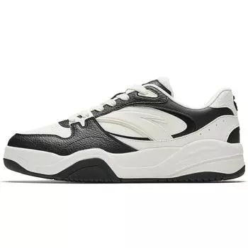 Anta Wave Shoes Panda Versatile Casual Non-Slip Wear-Resistant Lightweight Increased Height Low-Top Skate Shoes Men sneaker Black White 912518005-4 41