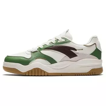 Anta Wave Shoes Thick Sole Non-Slip Increased Height Low-Top Skate Shoes Men Sneakers White Green 912348003-8 40