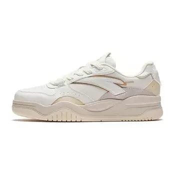 Anta Wave Shoes Thick Sole Versatile Non-Slip Wear-Resistant Height Increasing Low-Top Skate Shoes Women sneaker Light-Walnut-White 922348003-8 38.5
