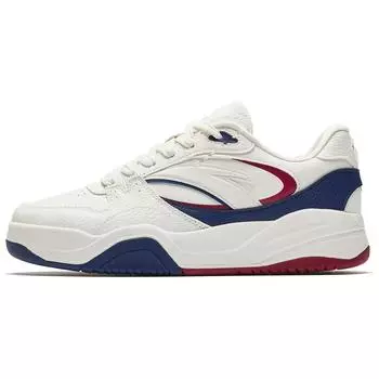 Anta Wave Shoes Versatile Casual Height Increasing Wear Resistant Lightweight Non Slip Low Top Skate Shoes Women sneaker White Red Blue 922518005-7 40