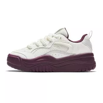 Anta Wavy Shoes Trendy Casual Lightweight Height Increasing Low Top Skate Shoes Women sneaker Light-Silver-Gray 922438003-3 38.5