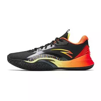 Anta Wind Tunnel 5 Comfortable Fashion Slip Resistant Durable Low Top Basketball Shoes Men sneaker Black Orange 112441107-5 40