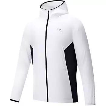 Anta Windproof Comfortable Versatile Simple Windbreaker Men Outerwear Pure-White Basic-Black 152525609-1 L