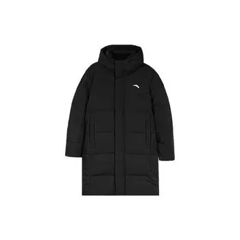 Anta Windproof Warm Mid-Length Hooded Down Jacket Men Outerwear Black 152047912-2 S