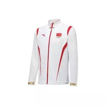 Anta Зимняя Олимпийская награда, однотонная спортивная куртка на молнии, мужская куртка, белая 452210701-1 XL