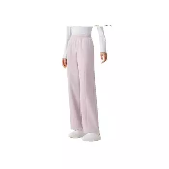 Anta Womens Training Series Sport Simple Solid Color Straight Leg Thickened Loose Casual Pants Women bottoms Berry-Pink 962517503-3 XS