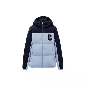 Anta вышитая молния теплая пуховая куртка мужская верхняя одежда синяя 152248905-3 XL