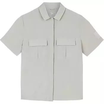 Anta X China National Geography Collaboration Outdoor Series Solid Color Single-Breasted Collar Comfortable Breathable Short Sleeve Shirt 162436115-1 M