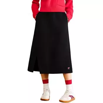 Anta X Kirsh Collaboration Good Things Happen Comfortable Simple Loose Versatile Casual Long Skirt Women skirts Black 962518203-3 XS