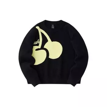 Anta X Kirsh Collaboration Life Series Big Cherry Letter Круглый вырез свитера свитер женский черный 962348725-3 S
