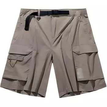 Anta X National Geographic Outdoor Series Solid Color Mid Waist Comfortable Breathable Versatile Cargo Shorts Men shorts Earth-Brown 152436502-2 M