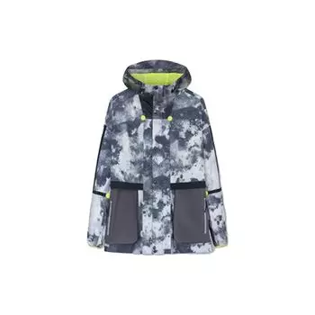 Anta X Robert Geller Designer Collaboration Training Series Полноцветная тканая солнцезащитная куртка с капюшоном, мужская куртка, цвет черный, ночная сетка 152327617-1 3XL