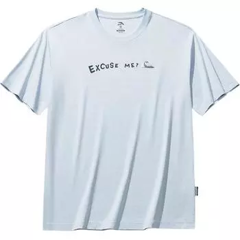 Anta X Seal Look Collaboration Lifestyle Series Cartoon Anime Letter Round Neck Breathable Versatile Short Sleeve T-Shirt Unisex T-Shirt 972528106-4 XS