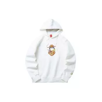 Anta X Wu Huang Wan Shui Коллаборация Серия Жизнь Повседневная Спортивная Дышащая Толстовка с Капюшоном Мужская Толстовка Кипенно-Белый 152218718-1 L