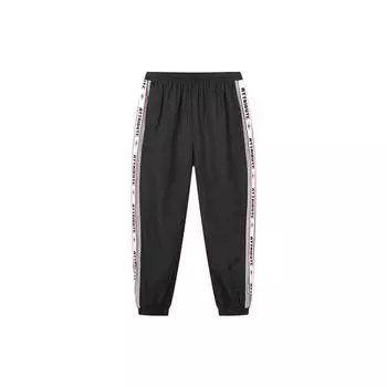 Anta X Zhou Xiangyu свободные тканые спортивные брюки женские низы черные 96018502-1 L